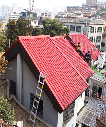 지붕개량,울산시지붕공사,달동지붕공사,지붕공사,포스코강판,포스코칼라강판,칼라강판,징크,리얼징크,옥상방수,옥탑공사,현대강판,현대상사